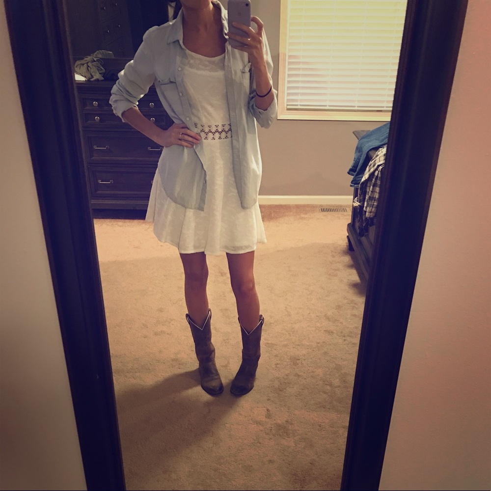 White Floral Dress